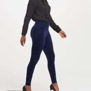 SPANX Velvet Leggings - Deep Blue